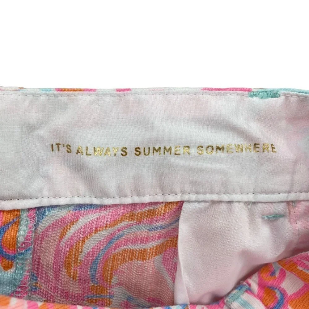 Lilly Pulitzer Pink/Blue The Chipper Short Women's Size 4